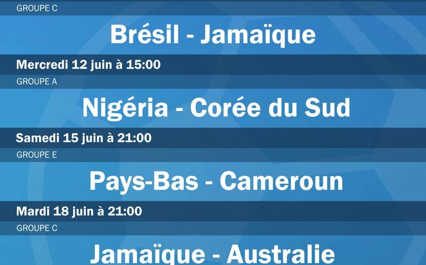 Coupe du monde féminine 2019 : le programme des matchs au stade des Alpes à Grenoble du 9 au 22 juin Coupe du monde féminine 2019 : le programme des matchs au stade des Alpes à Grenoble du 9 au 22 juin