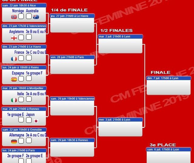CdM (f) : en 8es, qui face à la France ?