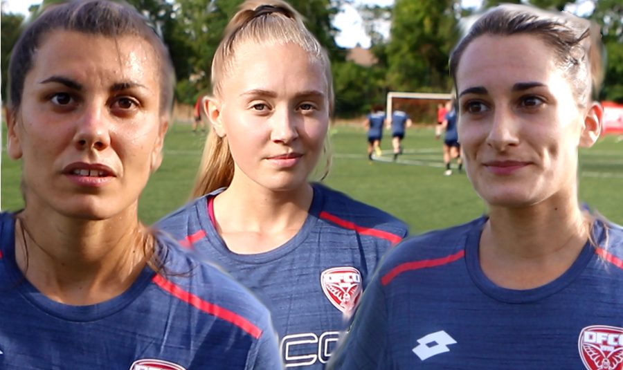 Portrait de trois recrues du DFCO féminin, Pauline Dechissy, Rose Lavaud et Solène Barbance.